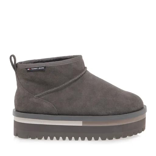 Γυναικεία Δερμάτινα Μποτάκια Tommy Hilfiger EN0EN02599 PL0 Γκρι