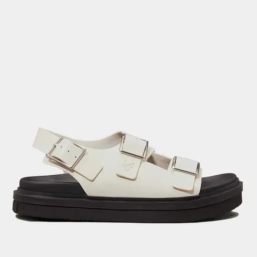 Γυναικεία Δερμάτινα Σανδάλια Calvin Klein YW0YW01785 AEO Μπεζ