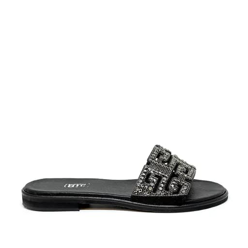 Bigshoes GA0118-01 Δερμάτινο Σανδάλι Μαύρο