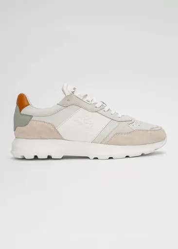 La Martina Αθλητικά Sneakers της σειράς Camoscio - LFM231.020.4010 Off White