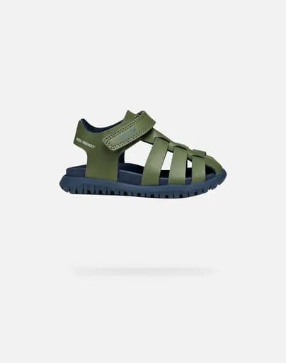 GEOX B SANDAL FUSBETTO A - SYNT.LEA B556AA000BCCF3F4-CF3F4 Olive
