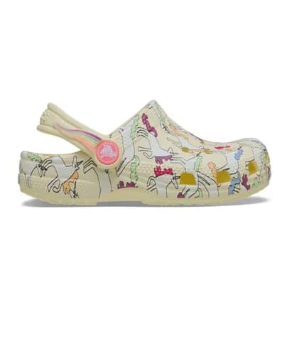 CROCS Classic Unicorn Graphic Clog T 212515-7CJ LightYellow