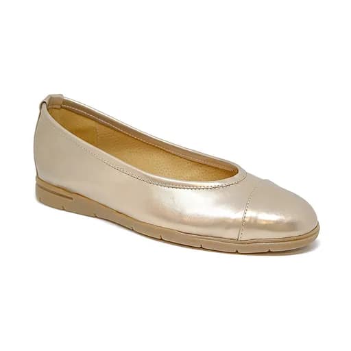 Bigshoes GA1133/C-06 Ανατομική Δερμάτινη Μπαλαρίνα Χρυσό