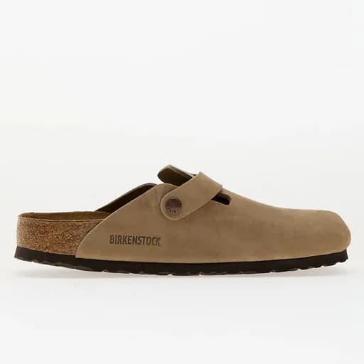 Ανατομικά Δερμάτινα Σαμπό Birkenstock Boston 0960811 Tobacco Regular Fit