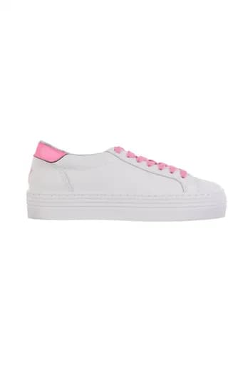 CHIARA FERRAGNI ΠΑΠΟΥΤΣΙΑ SNEAKERS STAR-PATCH LACE-UP ΛΕΥΚΟ/ΡΟΖ