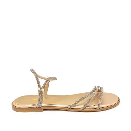 Bigshoes GA0120-06 Δερμάτινο Σανδάλι Χρυσό