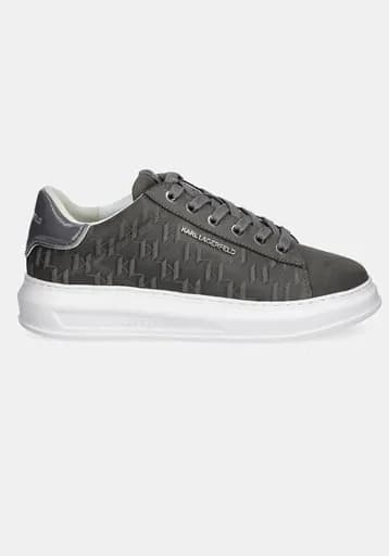Karl Lagerfeld Δερμάτινα Sneakers της σειράς Kapri Mens - KL52547K 255 Mid Grey Nubuk