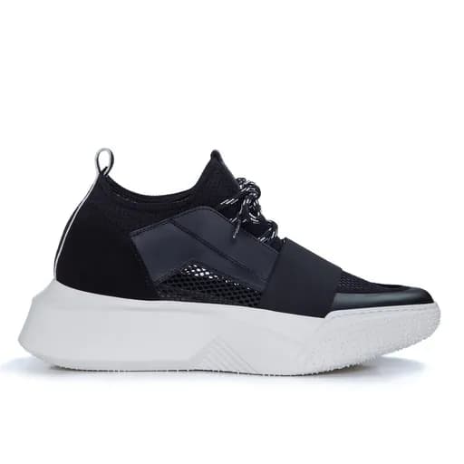 Ανδρικά Δερμάτινα Sneakers Makris X6 Μαύρα