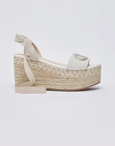 LIUJO DRESS 2_BALI 02 - SANDAL CANVAS/METALLIC ΠΑΠΟΥΤΣΙ ΓΥΝΑΙΚΕΙΟ SA6085TX536-00005 Cream