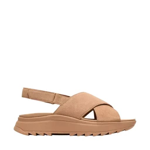 Γυναικεία πέδιλα Clarks DashLite Wish 26185883 μπεζ δέρμα καστόρ