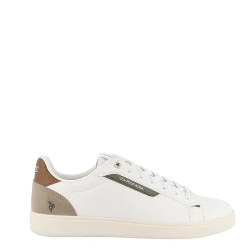 Ανδρικά sneakers U.S.POLO ASSN FABBRY003-WHI-CUO01 PU SYNTH. LEATHER-PU SYNTH. SUEDE λευκό