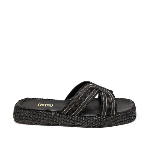 Bigshoes GA0310-01 Δερμάτινο Σανδάλι Μαύρο
