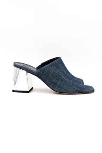HOGL ΠΑΠΟΥΤΣΙΑ MULES TZIN AΣHMI TAKOYNI DENIM ΜΠΛΕ
