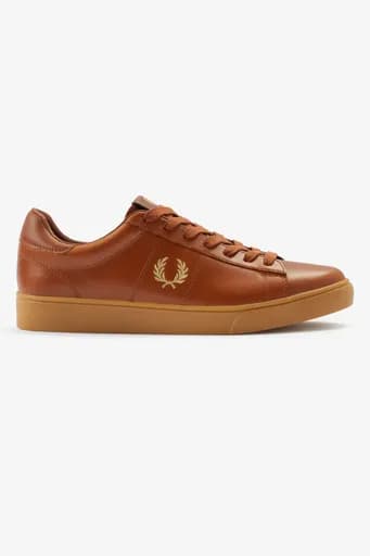 Fred Perry Ανδρικό Δερμάτινο Sneaker Spencer Leather B4334-448 Καφέ