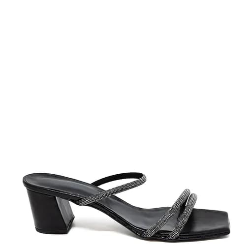 Bigshoes MX22133-01 Δερμάτινo Πέδιλο Μαύρο 7.5cm