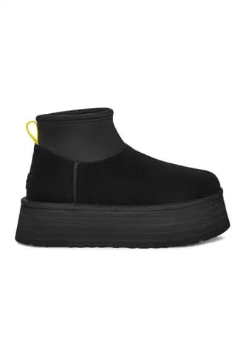 UGG ΠΑΠΟΥΤΣΙΑ ΜΠΟΤΑΚΙΑ W CLASSIC MINI DIPPER LOGO ΜΑΥΡΟ
