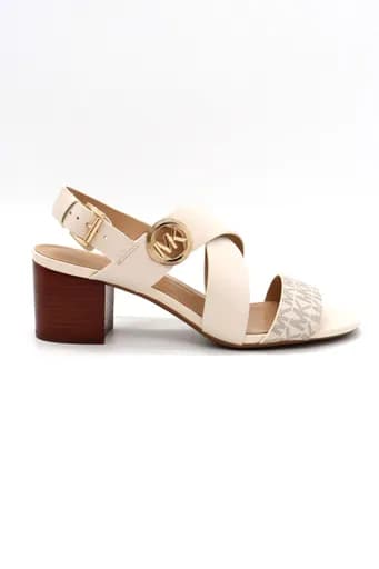 MICHAEL KORS ΠΑΠΟΥΤΣΙΑ ΠΕΔΙΛΑ VERA FLEX MID ΜΕΤΑΛΛΙΚΟ LOGO ΚΡΕΜ
