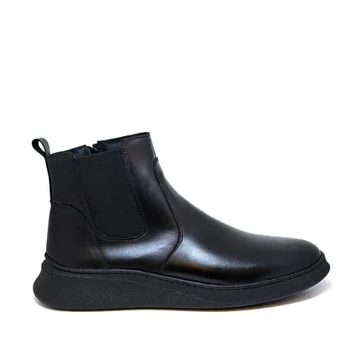 Bigshoes KL20212-01 Δερμάτινο Casual Μποτάκι Μαύρο