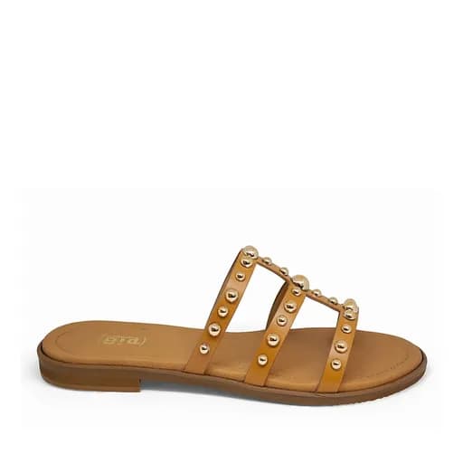 Bigshoes GA0216-09 Δερμάτινη Παντόφλα Ταμπά