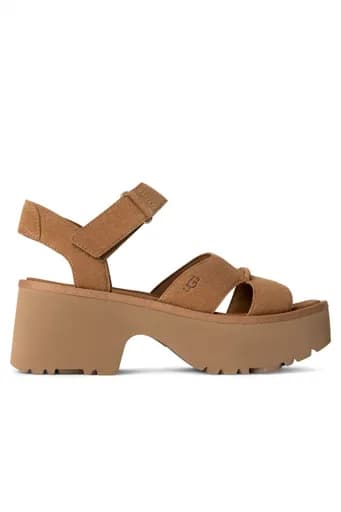 UGG ΠΑΠΟΥΤΣΙΑ ΠΕΔΙΛΑ ΝΕW HEIGHTS ANKLE STRAP LOGO ΤΑΜΠΑ