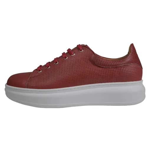 Low-Top Δερμάτινα Sneakers Μπορντώ