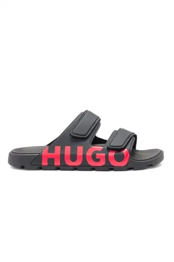 HUGO ΠΑΝΤΟΦΛΕΣ EVANDER_SAND_LG LOGO ΜΑΥΡΟ