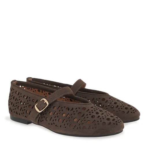 Γυναικείες Μπαλαρίνες Exe 24651-604 Καφέ Καστόρι W185L6041504