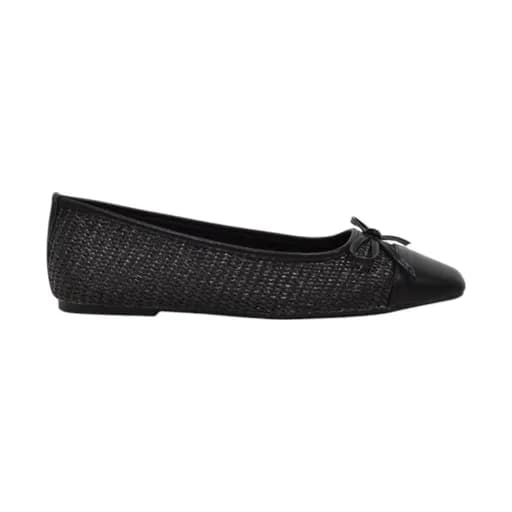 Γυναικείες μπαλαρίνες Seven 138-27A BLK RAFFIA U127A13816E5 μαύρο