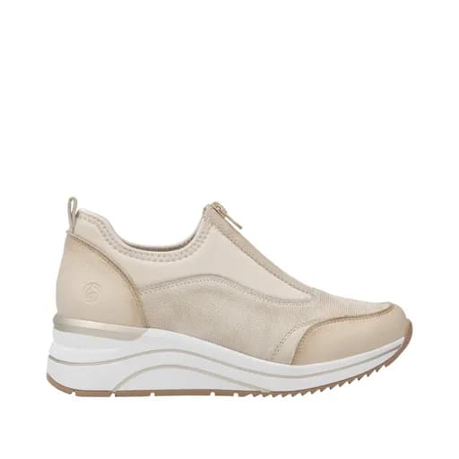 Remonte D0T08-61 Ανατομικό Δερμάτινο Sneaker Μπεζ