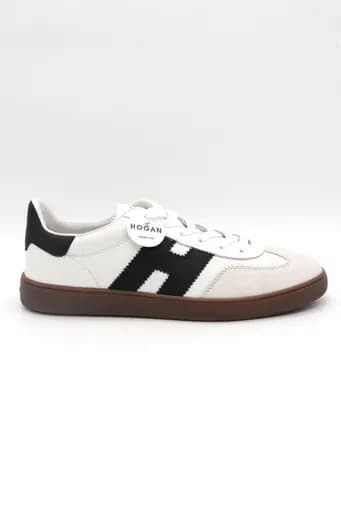 HOGAN ΠΑΠΟΥΤΣΙΑ SNEAKERS ΔΕΡΜΑ ΛΕΥΚΟ-ΜΑΥΡΟ