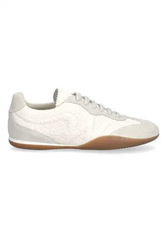 MAX MARA WEEKEND ΠΑΠΟΥΤΣΙΑ SNEAKERS ΔΕΡΜΑ WKALANCIA LOGO ΕΚΡΟΥ