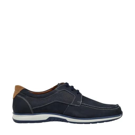 Ανδρικά παπούτσια Softies 6313 μπλε δέρμα nubuck