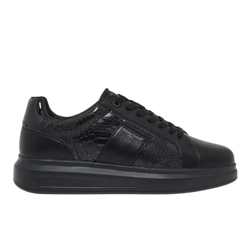 Ανδρικά Sneakers Renato Garini Marcello-630 Μαύρο Φίδι Μαύρο Βερνί V57009633133