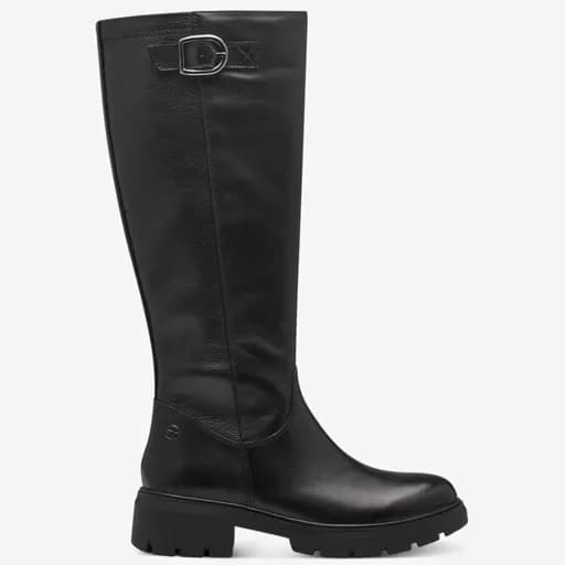 Γυναικείες Δερμάτινες Ανατομικές Μπότες Tamaris Comfort 8-85601-43 001 Μαύρες