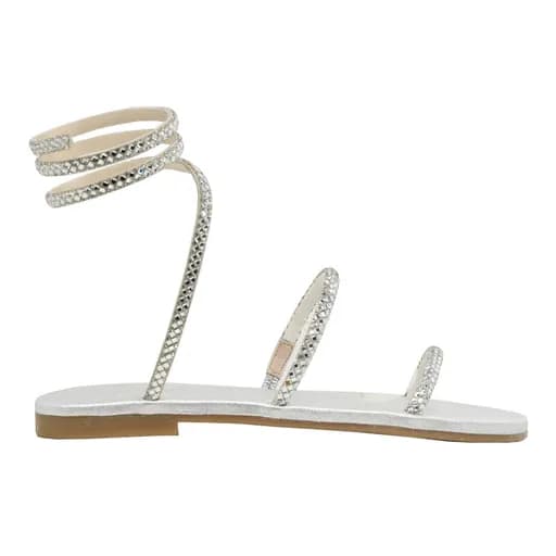 Γυναικεία σανδάλια Makis Fardoulis 132-62 ασημί δέρμα