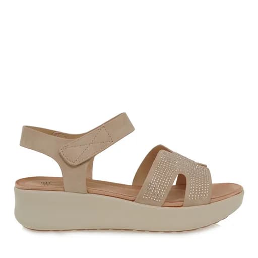 Γυναικείες Πλατφόρμες Exe BZX33170-S3 Μπεζ Στρας U489Q337329M