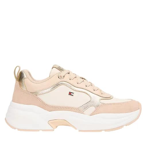 Γυναικεία Δερμάτινα Chunky Runner Sneakers Σομόν Tommy Hilfiger FW0FW09204-0HV