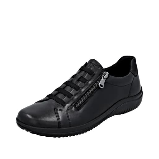 Remonte D1E09-00 Ανατομικό Δερμάτινο Sneaker Μαύρο
