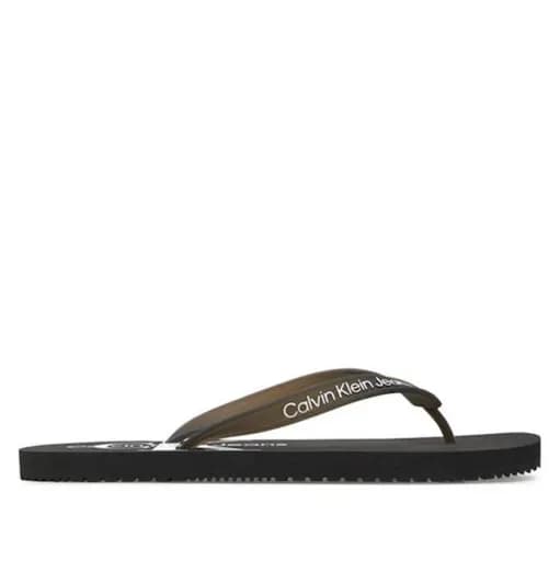 Ανδρικές Monogram Σαγιονάρες Μαύρες Calvin Klein YM0YM00838-BDS