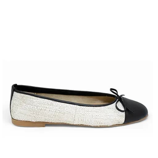 Bigshoes GA2138-01 Μπαλαρίνα Λευκό / Μαύρο