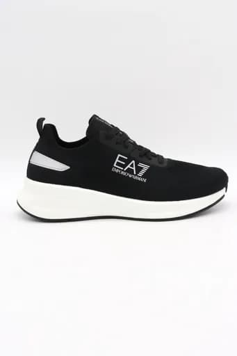 ARMANI 7 ΠΑΠΟΥΤΣΙΑ SNEAKERS LOGO ΜΑΥΡΟ-ΛΕΥΚΟ