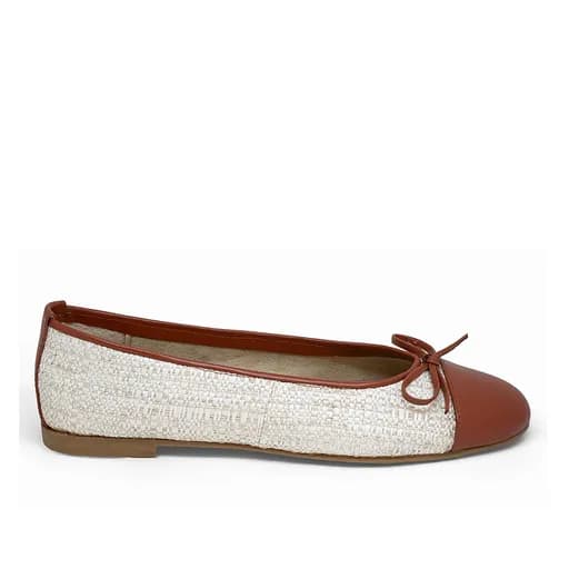Bigshoes GA2138-09/02 Μπαλαρίνα Λευκό / Ταμπά