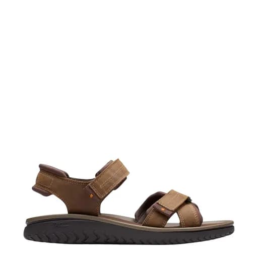 Ανδρικά πέδιλα Clarks Wesley Shore 26182009 καφέ δέρμα