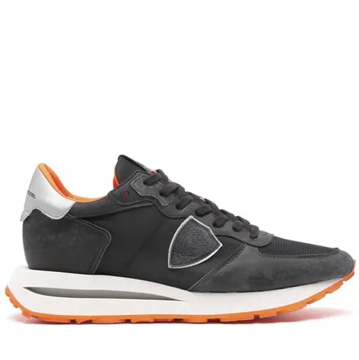 Ανδρικά Δερμάτινα TRPX Haute Sneakers Μαύρα Philippe Model TKLUWNV4-NOIR ORANGE