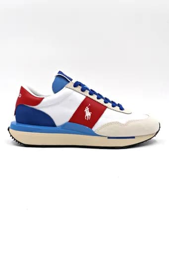 RALPH LAUREN ΠΑΠΟΥΤΣΙ SNEAKERS TRAIN 89 PP-SK-LTL ΛΕΥΚΟ-ΣΙΕΛ-ΚΟΚΚΙΝΟ