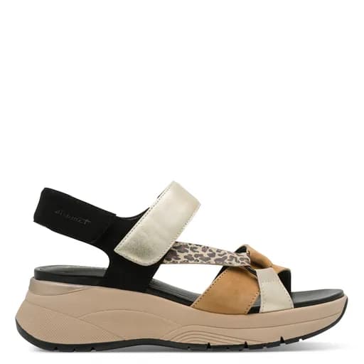 Γυναικεία Ανατατομικά Δερμάτινα Πέδιλα Tamaris Comfort 8-88737-46 098 Μαύρο