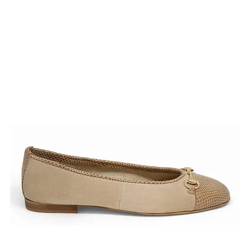 Bigshoes GA2139-13 Δερμάτινη Μπαλαρίνα Μπεζ