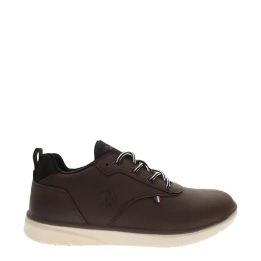 Ανδρικά sneakers U.S.POLO ASSN YGOR012-DBR003 PU.SYNTH. NUBUCK-TEXTILE καφέ