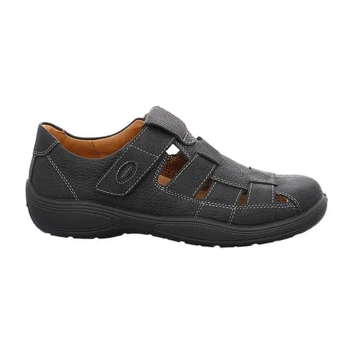 Jomos 41820135000 Ανατομικό Δερμάτινο Comfort Πέδιλο Μαύρο