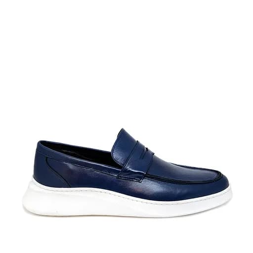 Bigshoes KL32701-18 Δερμάτινο Μοκασίνι Μπλε